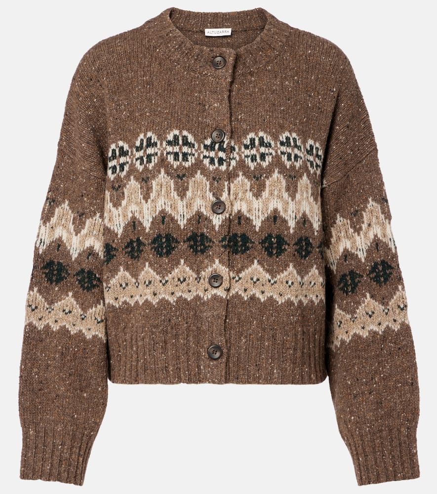 Altuzarra Cammie Fair Isle Wool-blend Cardigan In Multi