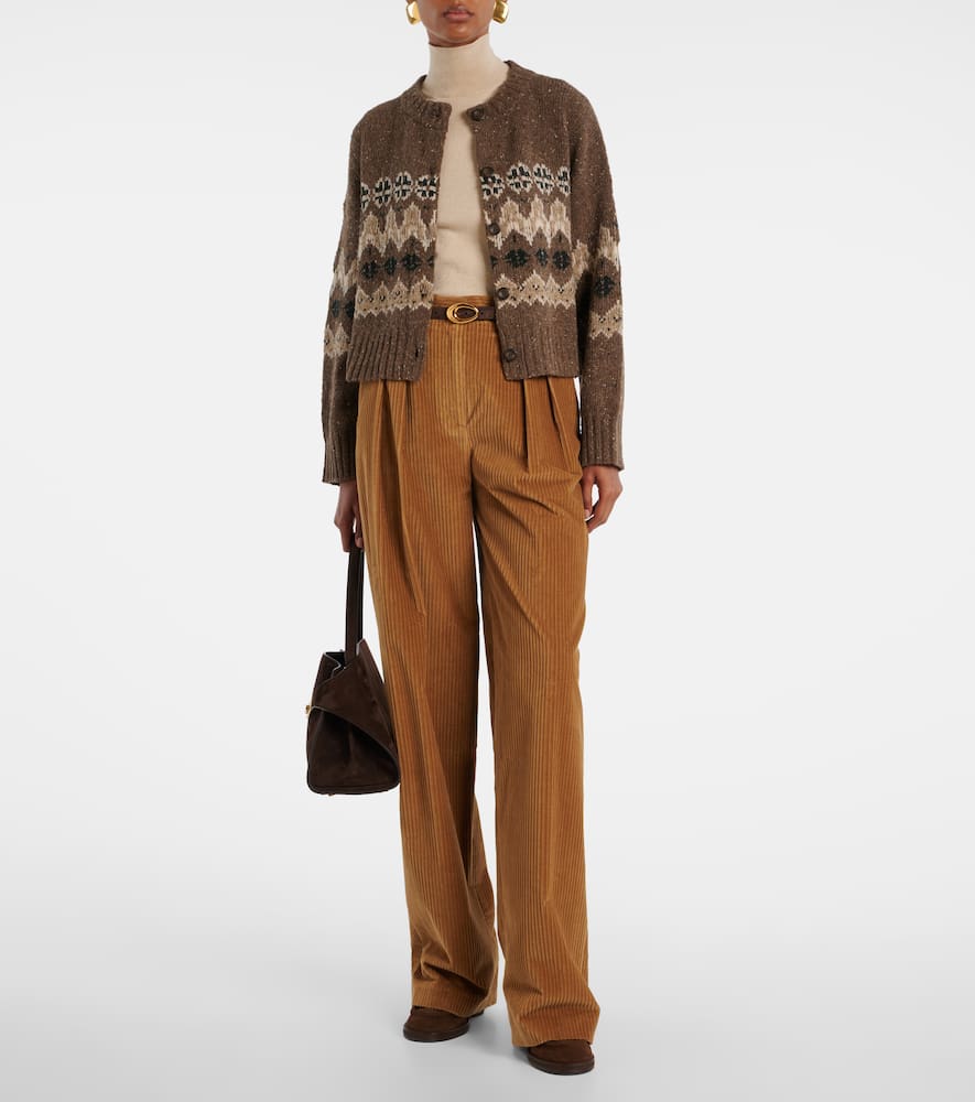 Altuzarra Cammie Fair Isle Wool-blend Cardigan In Multi