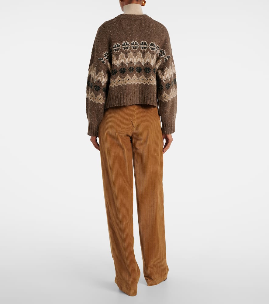 Altuzarra Cammie Fair Isle Wool-blend Cardigan In Multi