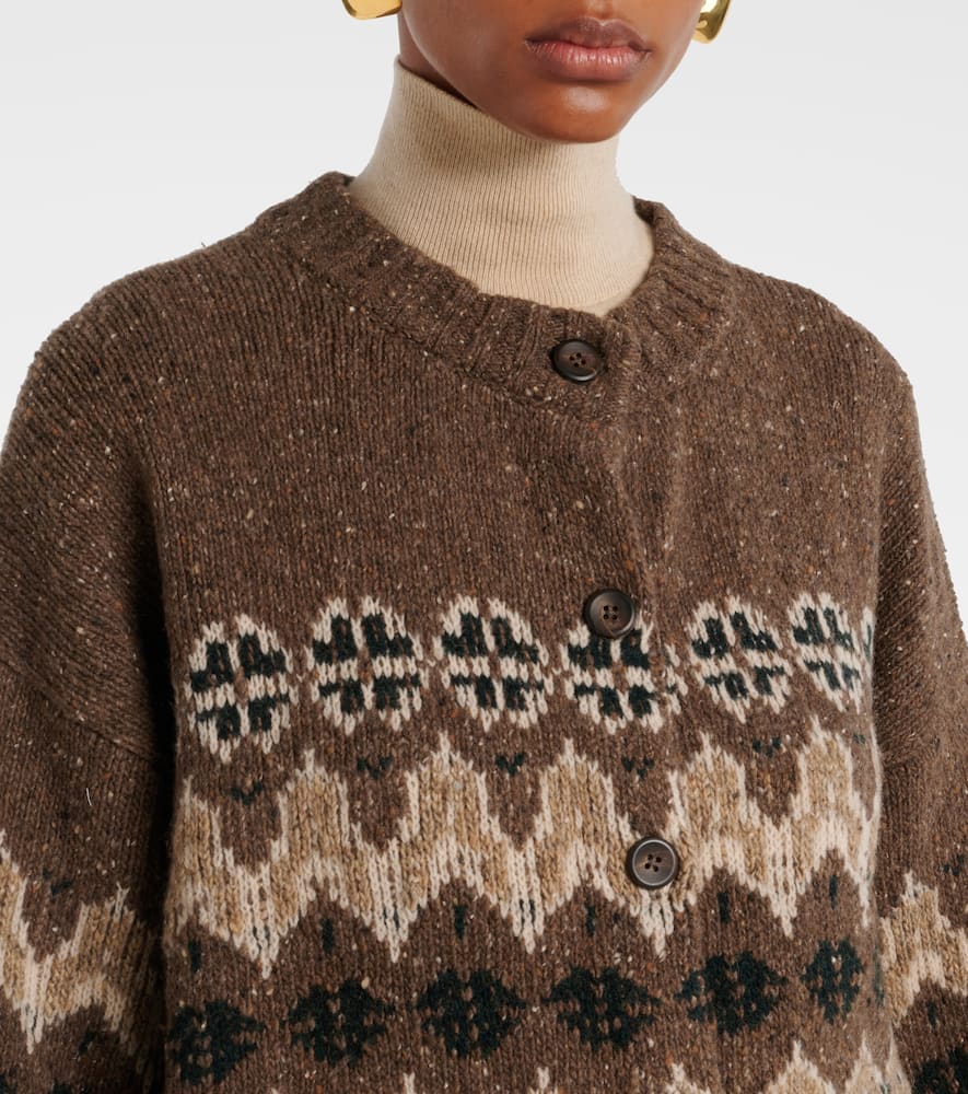 Altuzarra Cammie Fair Isle Wool-blend Cardigan In Multi