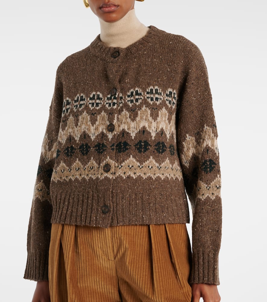 Altuzarra Cammie Fair Isle Wool-blend Cardigan In Multi