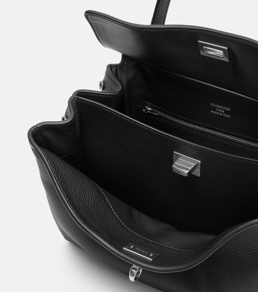 Balenciaga Medium Black Rodeo Bag In Hammered Calfskin Women