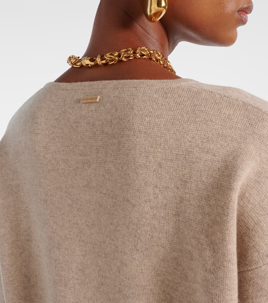 Max Mara Zibello Wool And Cashmere Sweater In Neutral