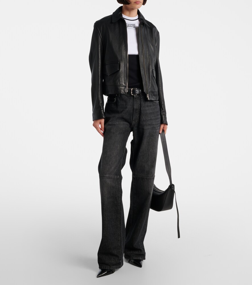  Jean Paul Gaultier Jean Paul Gaultier Mid-rise Wide-leg Jeans 