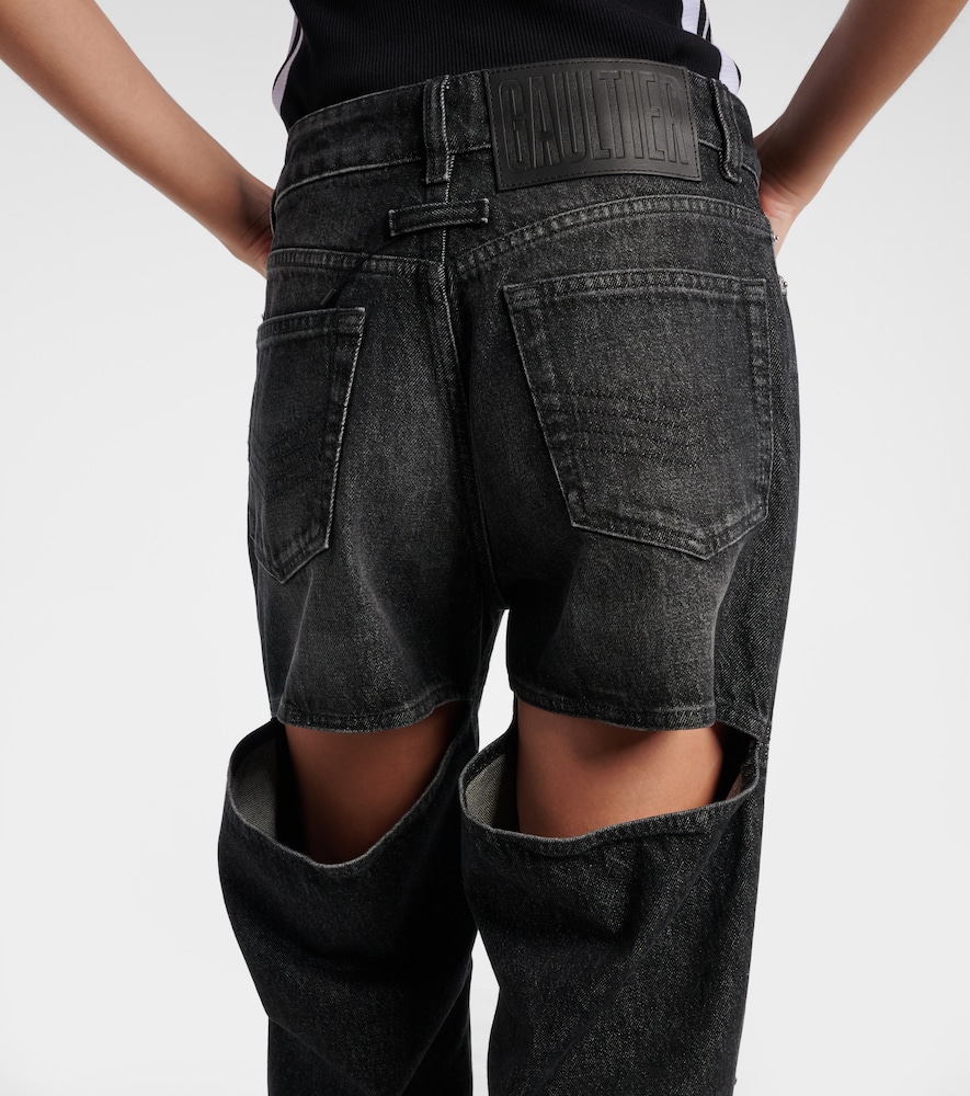  Jean Paul Gaultier Jean Paul Gaultier Mid-rise Wide-leg Jeans 