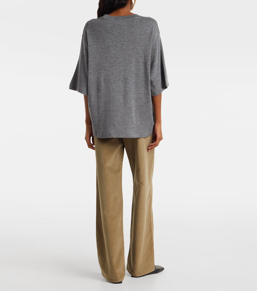 Rohe Round Neck Short-sleeved T-shirt In Gray