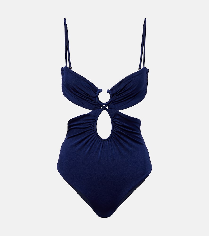 Johanna Ortiz Sunny Days Cutout One-piece Swimsuit In Blue