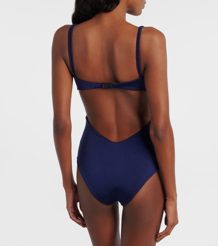 Johanna Ortiz Sunny Days Cutout One-piece Swimsuit In Blue