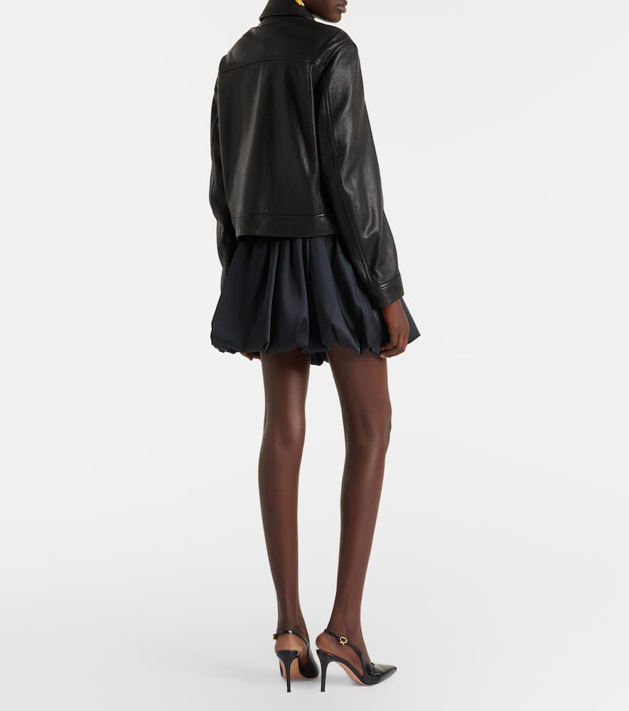 Dorothee Schumacher Shiny Statement Duchesse Miniskirt In Black