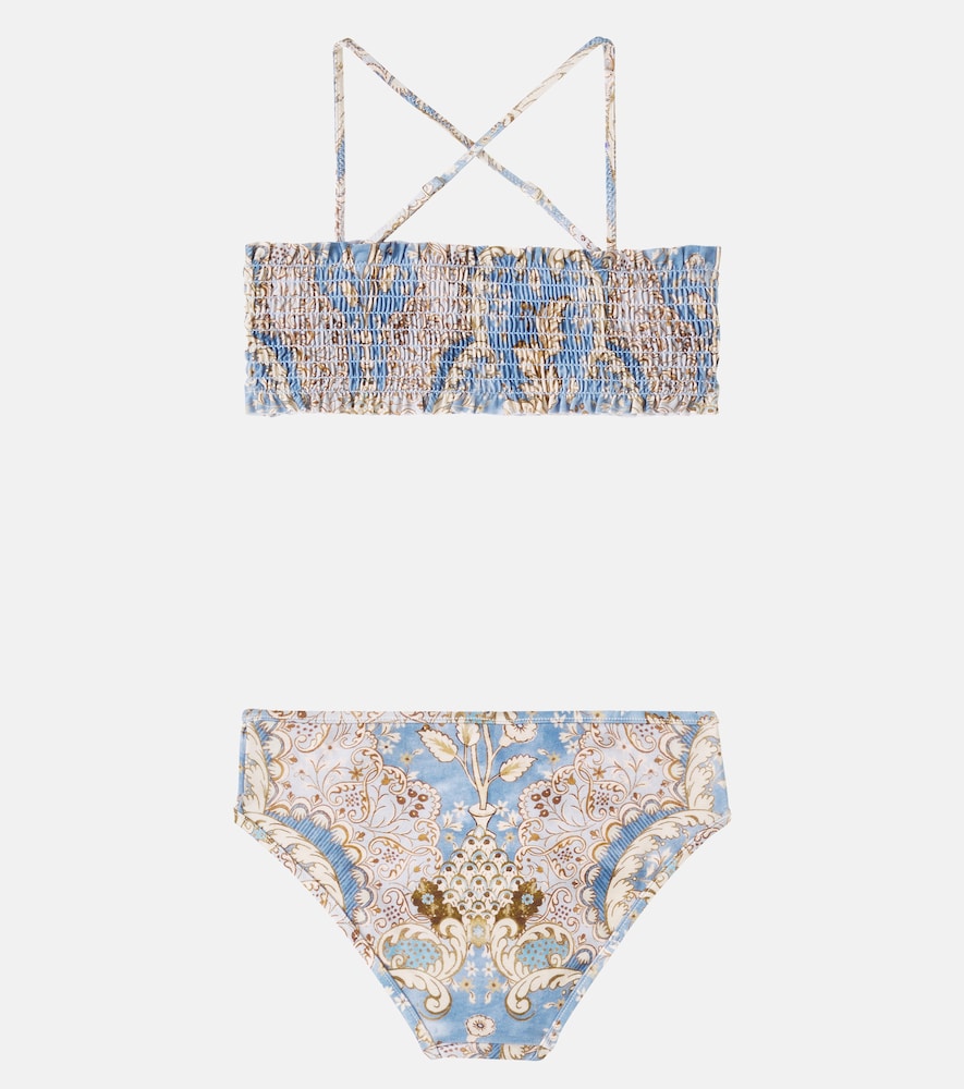  Zimmermann Kids Zimmermann Kids Printed Shirred Bikini 