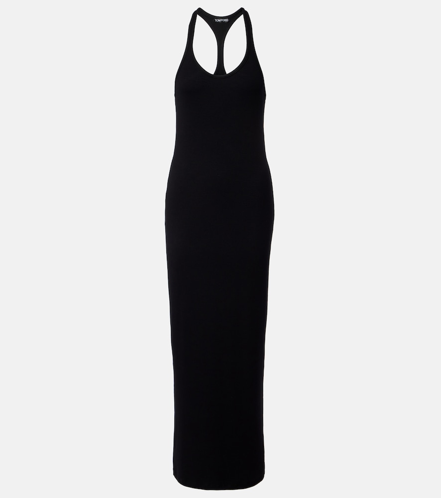 TOM FORD Tom Ford Ribbed-knit halterneck jersey maxi dress　Tom Ford リブニット ホルターネック ジャージー マキシドレス