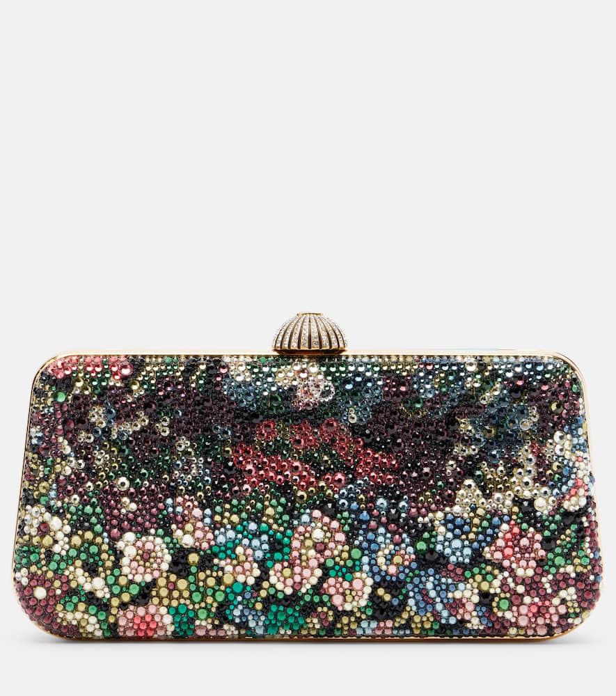 Clutch Carry Secrets in pelle con perline