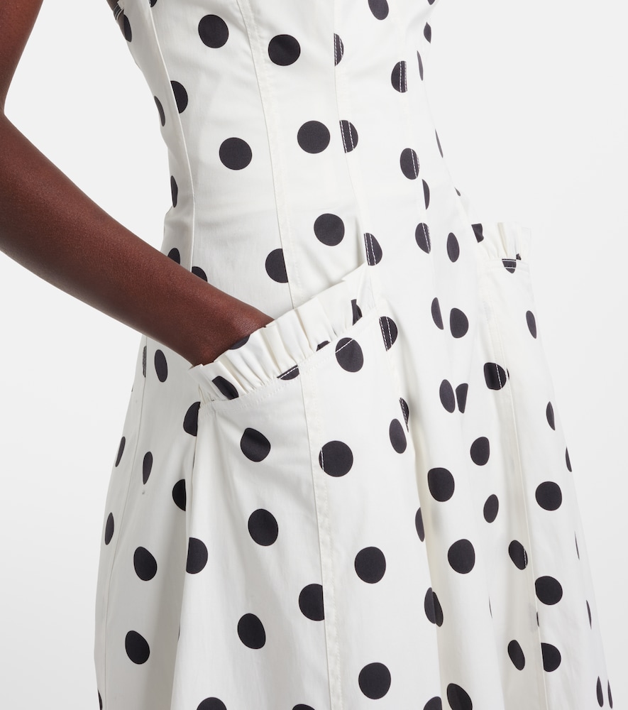 Maisie Polka-Dot Cotton-Blend Maxi Dress