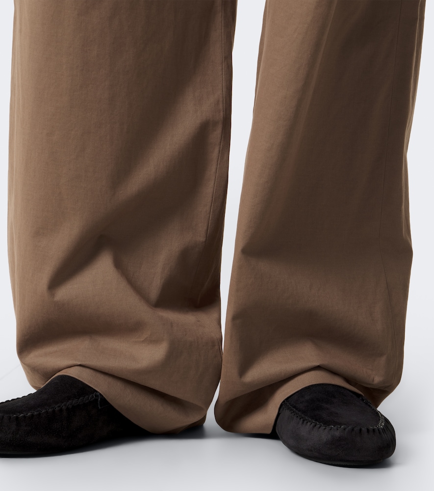 Tibor Cotton And Cashmere Wide-Leg Pants