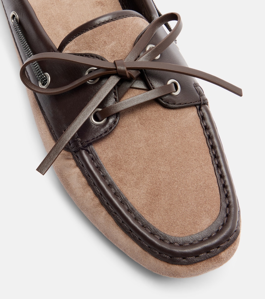  Brunello Cucinelli Brunello Cucinelli Monili Suede Mules 