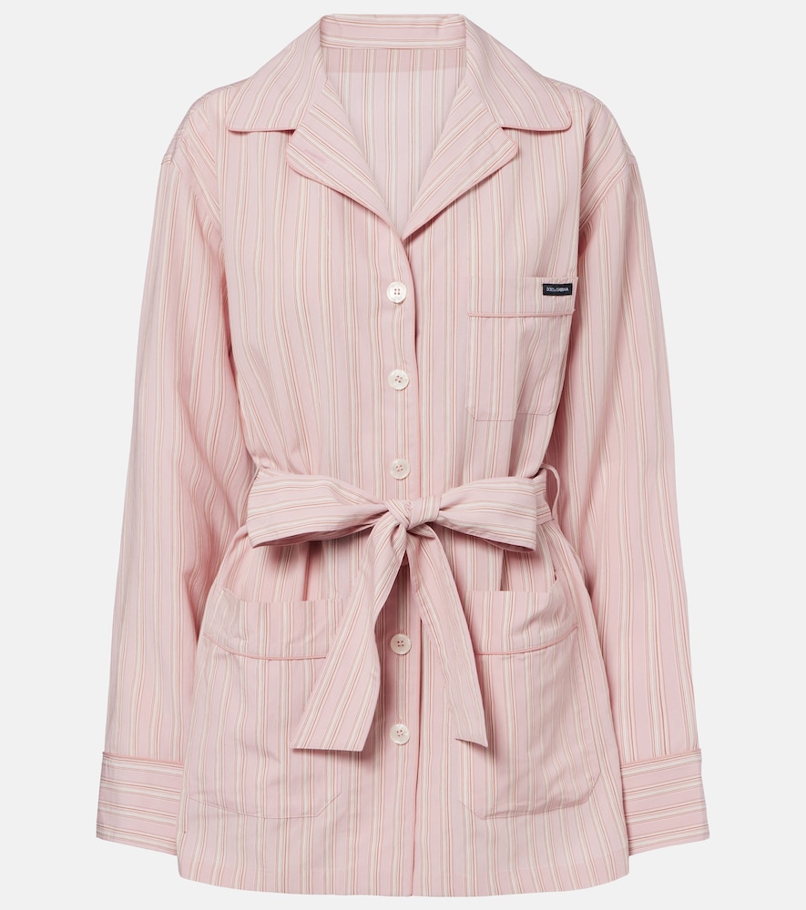 Dolce & Gabbana Belted striped shirt