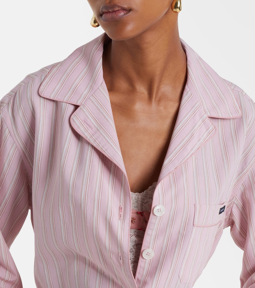 Dolce&Gabbana Belted Striped Shirt
