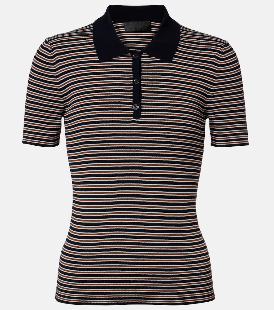 Nili Lotan Gemmatta striped cotton polo shirt