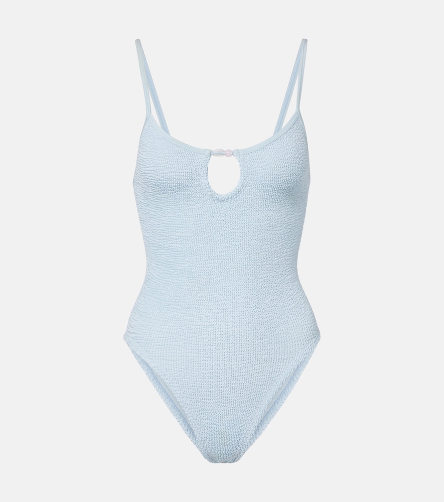 Hunza G Mia beaded cutout swimsuit