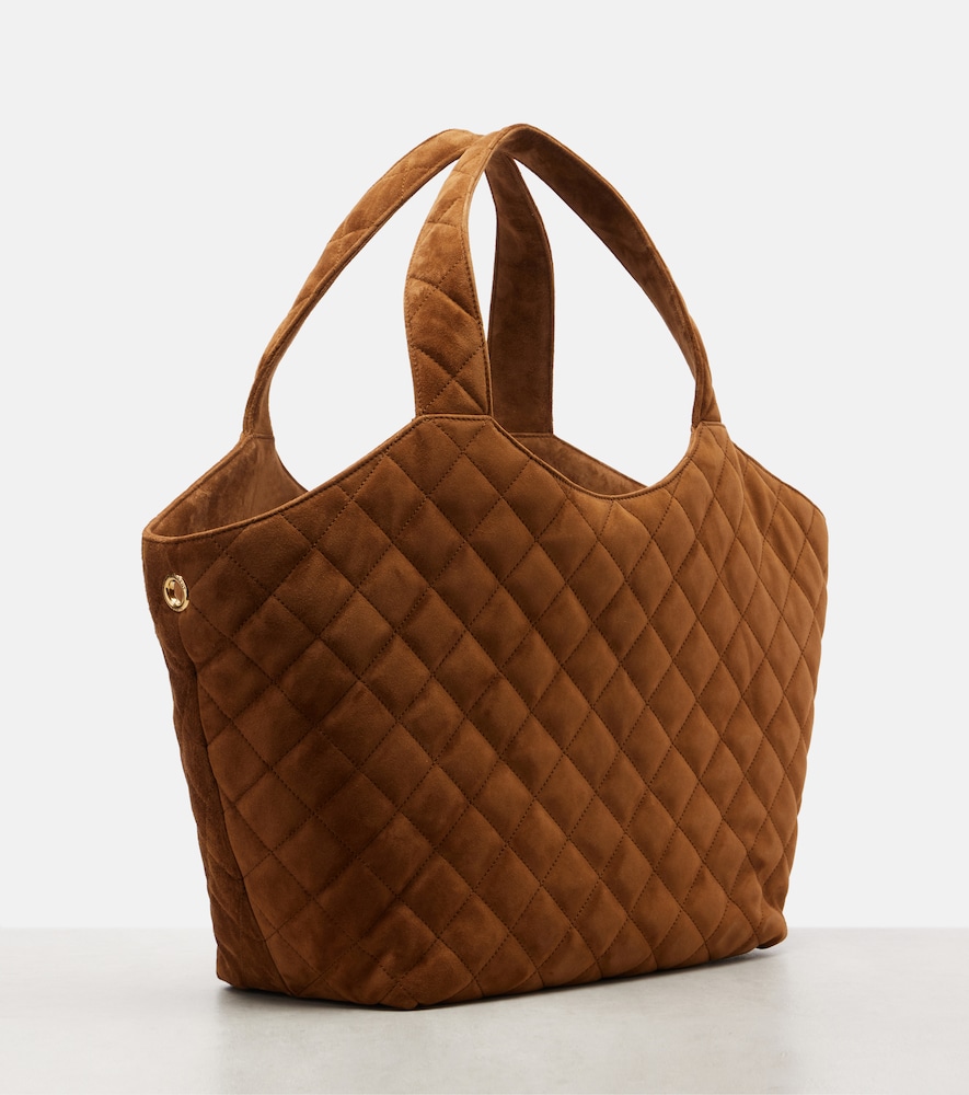 Icare Medium Quilted Suede Shopper