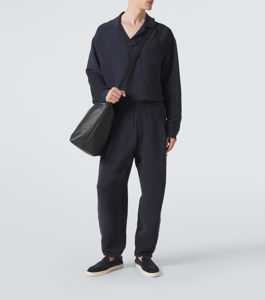  Giorgio Armani Giorgio Armani Polohemd Aus Seersucker 