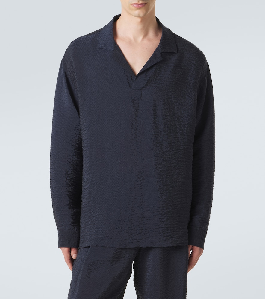 Seersucker Polo Shirt