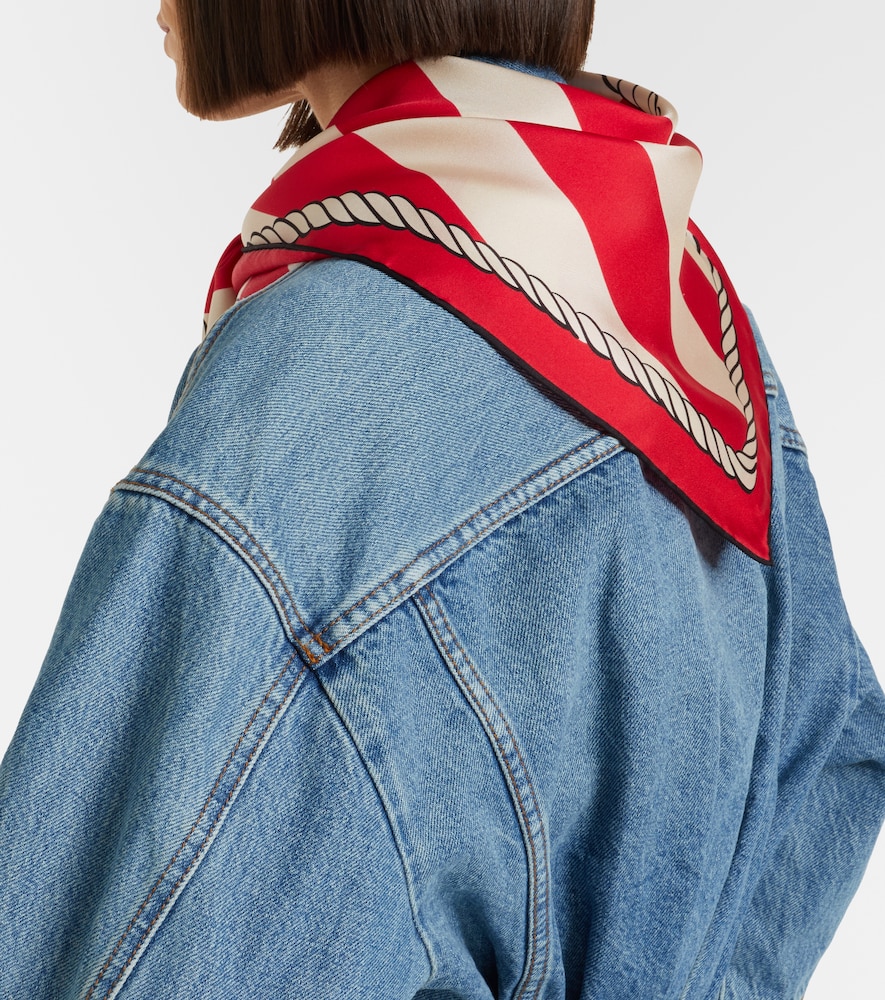 Jacquemus Bateau Corde printed silk scarf