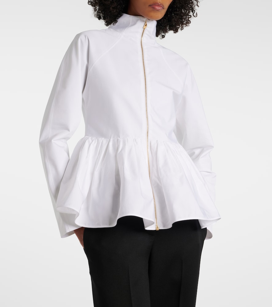  Alaia Alaã¯a Peplum Cotton Poplin Jacket 
