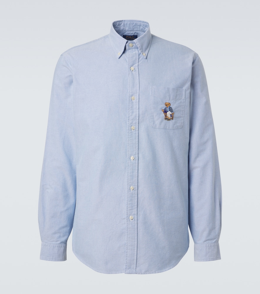 Polo Ralph Lauren Men's Blue Embroidered Cotton Shirt UK Size 15 - Mytheresa