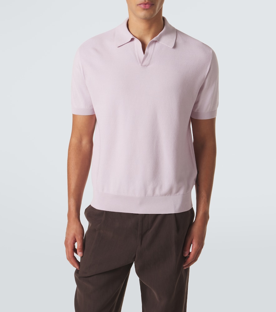  Canali Canali Polo De Algodón Y Seda 