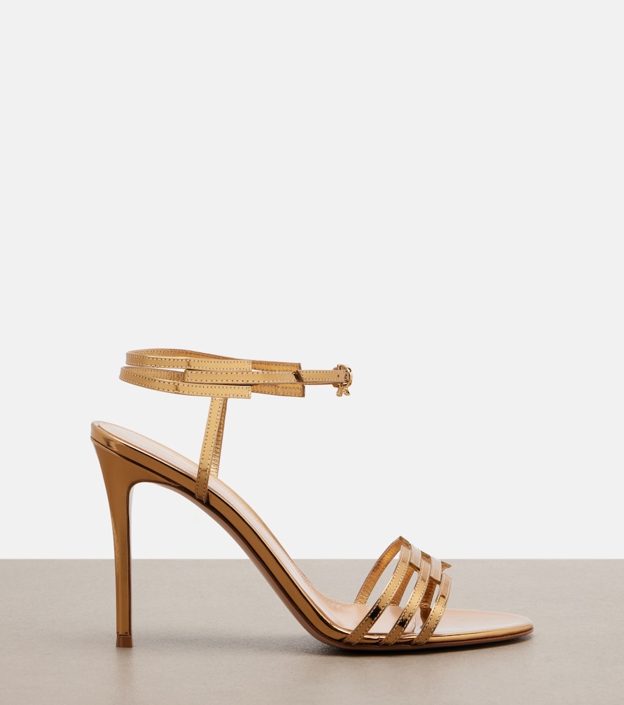  Gianvito Rossi Gianvito Rossi Sandalias De Piel Metalizada 