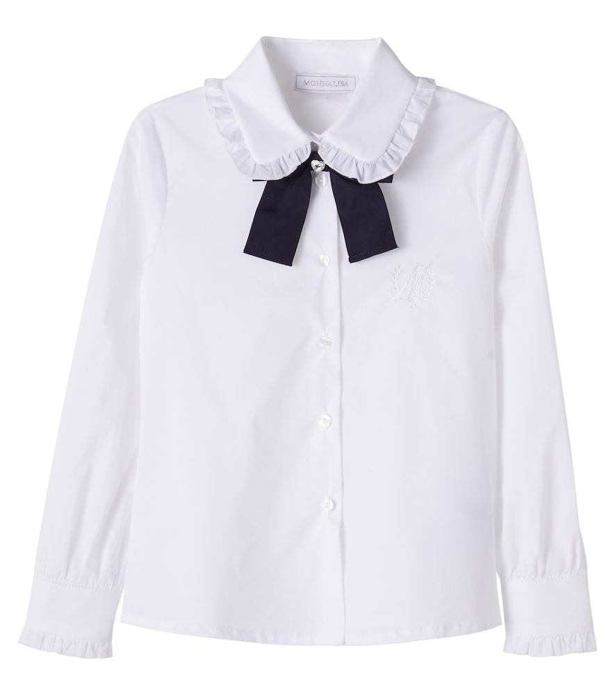 Camicia in cotone con fiocco
