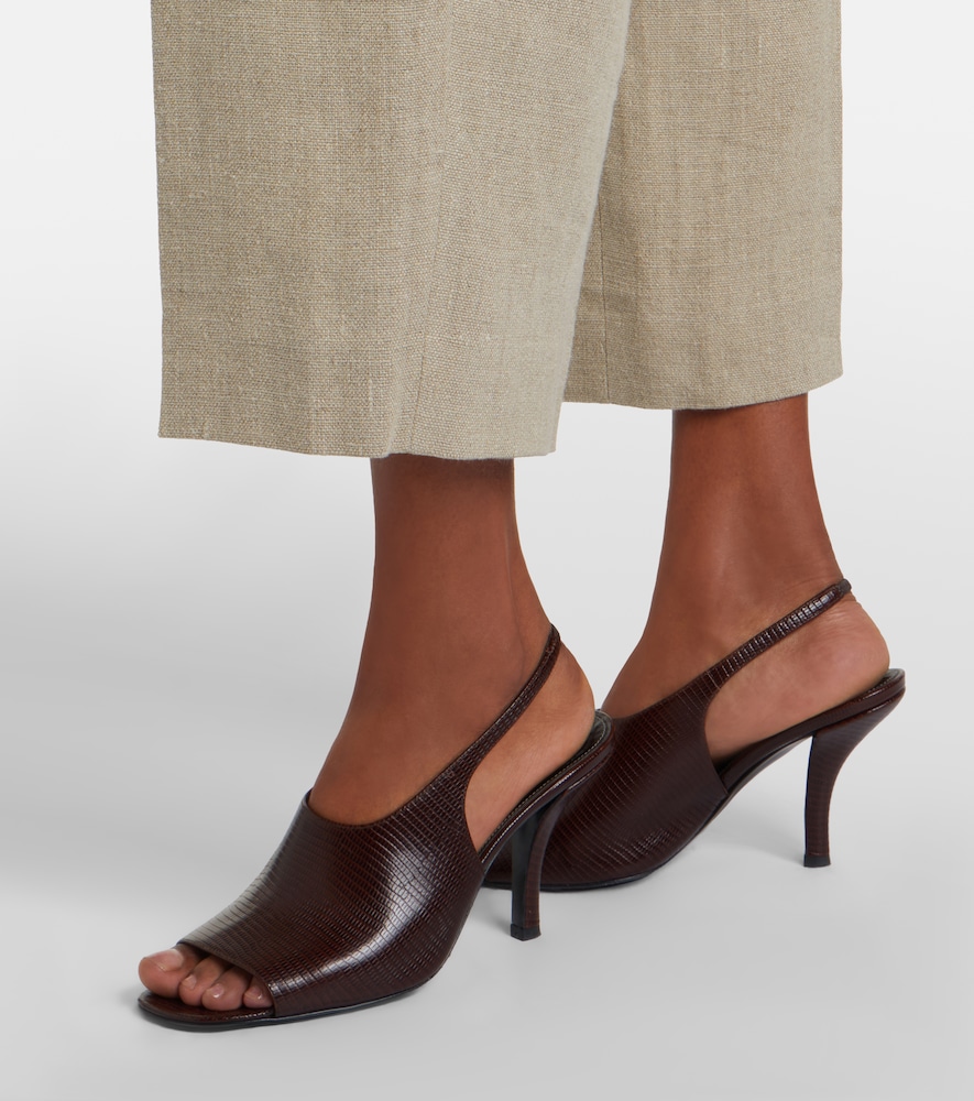 Toteme Embossed leather slingback sandals