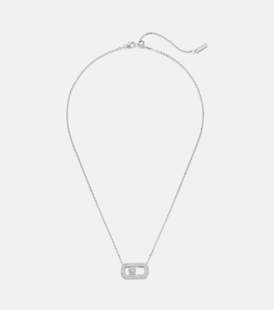 Messika So Move 18kt white gold chain necklace with diamonds