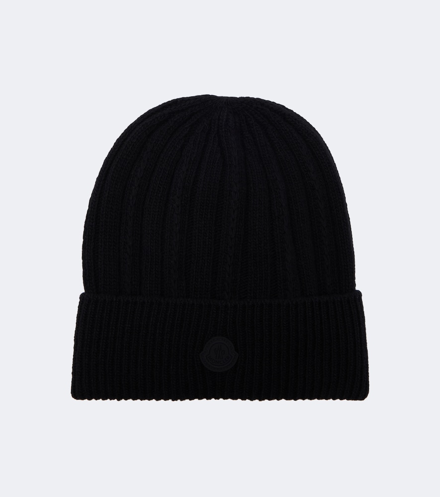 Moncler Women's Black Virgin Wool Beanie - Mytheresa