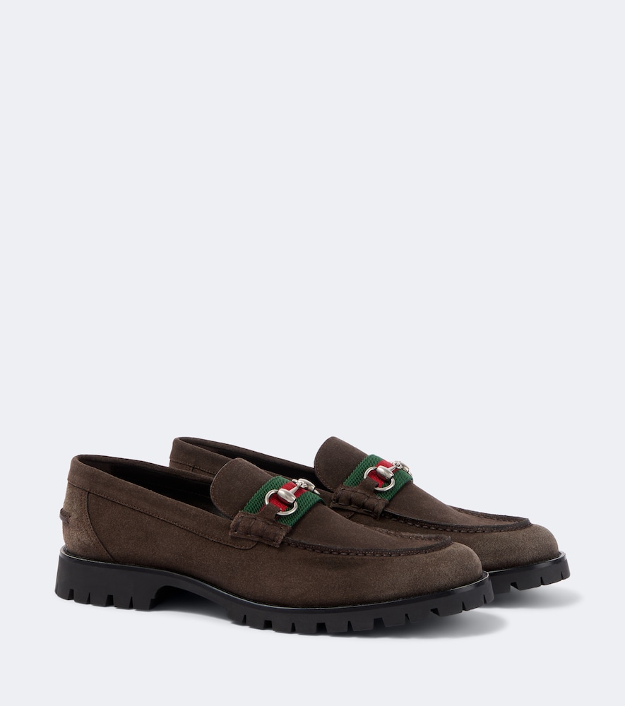 Loafers Horsebit aus Veloursleder