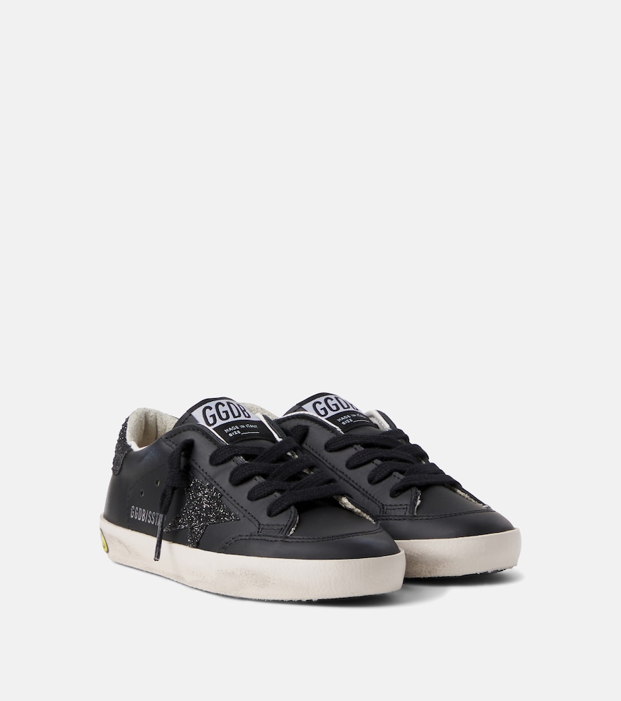 Sneakers Super Star aus Leder mit Glitter