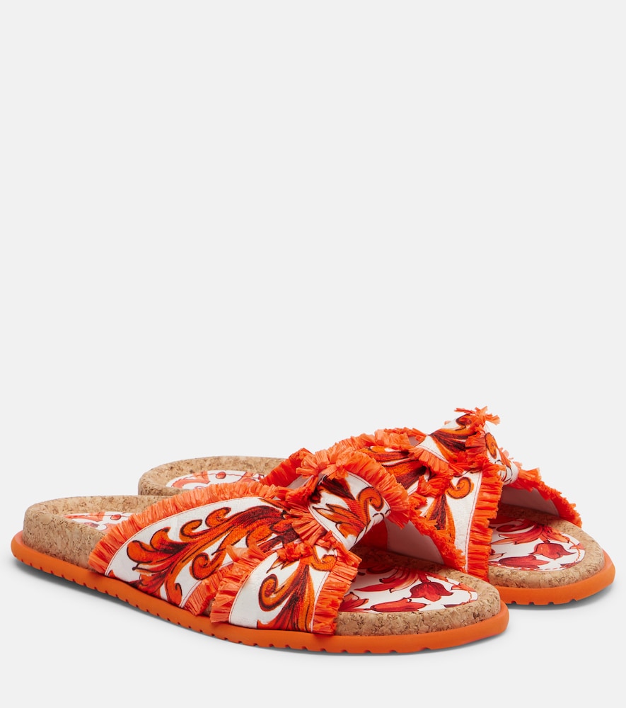 Dolce & Gabbana Majolica fringed brocade slides | Thumbnail 7