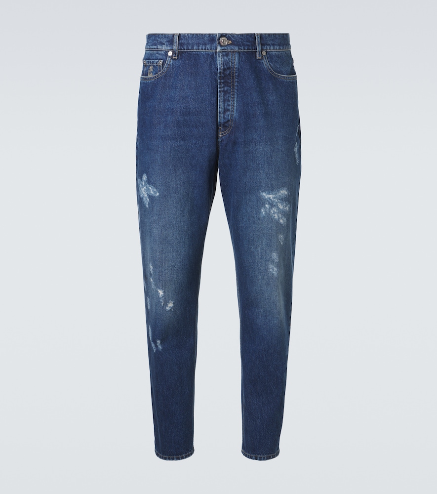 Brunello Cucinelli Men's Blue Mid-Rise Straight Jeans UK Size 42 - Mytheresa