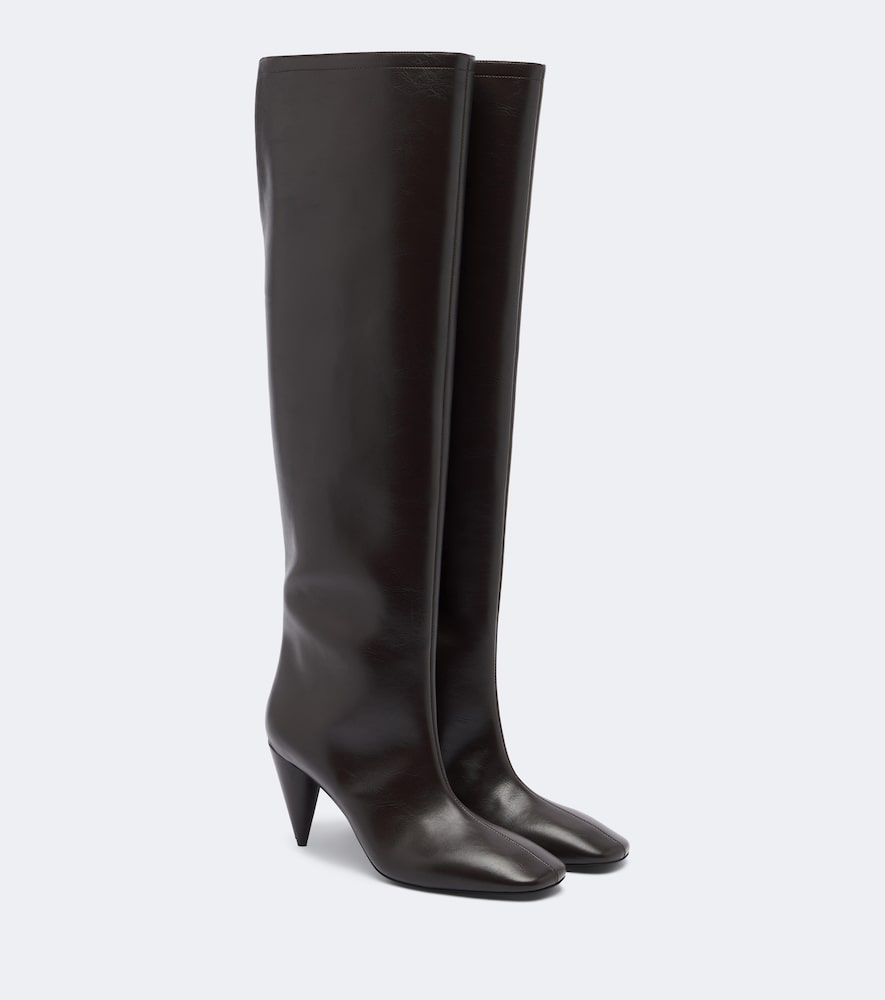 Stella Mccartney Coated Knee-High Boots Brown