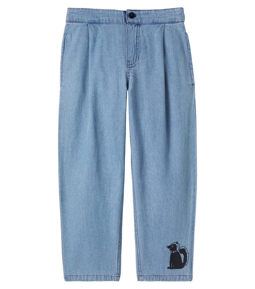 Bedruckte Straight Jeans