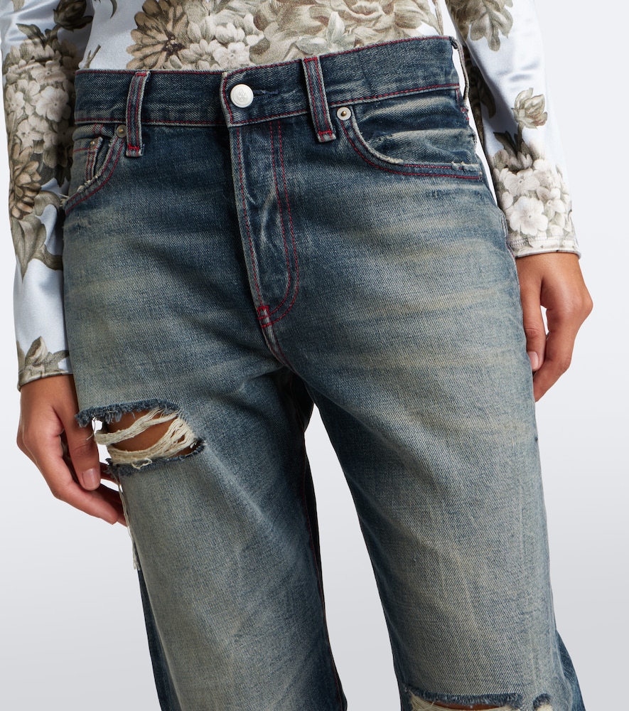 Re-Edition Distressed Faded Bootcut Jeans