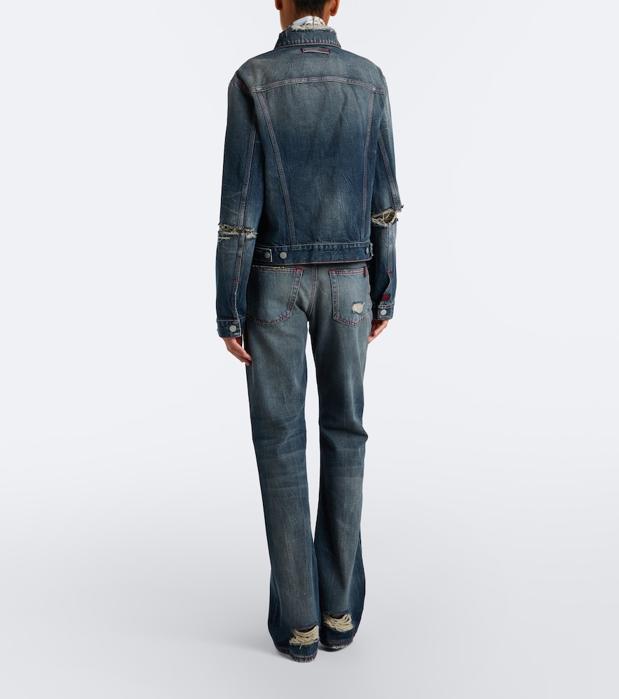 Re-Edition Distressed Faded Bootcut Jeans