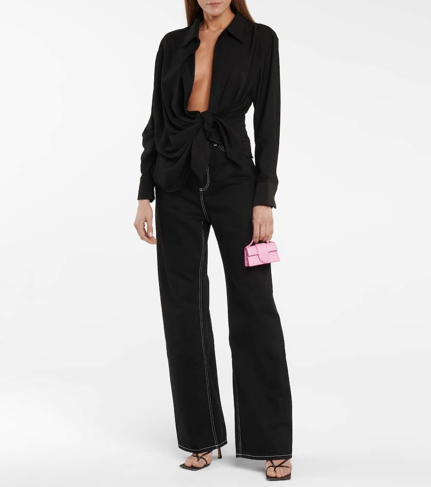 JACQUEMUS LE PETIT BAMBINO SUEDE SHOULDER BAG,P00545131