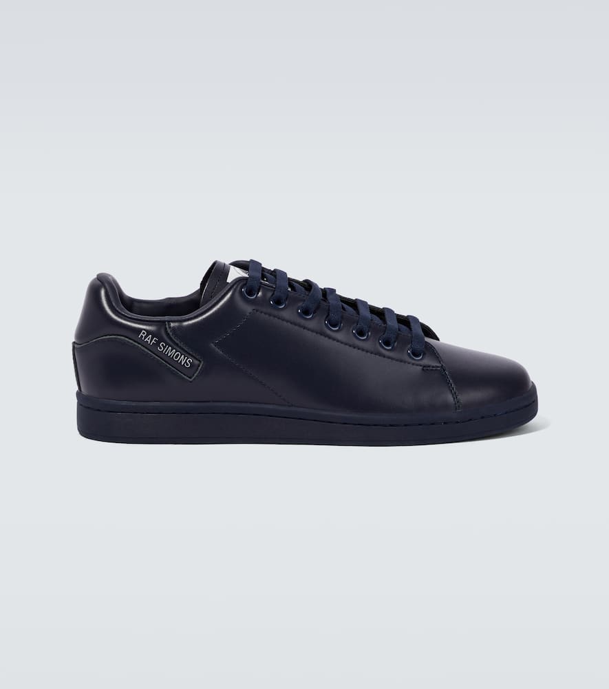 Shop Raf Simons Orion Leather Sneakers In Navy