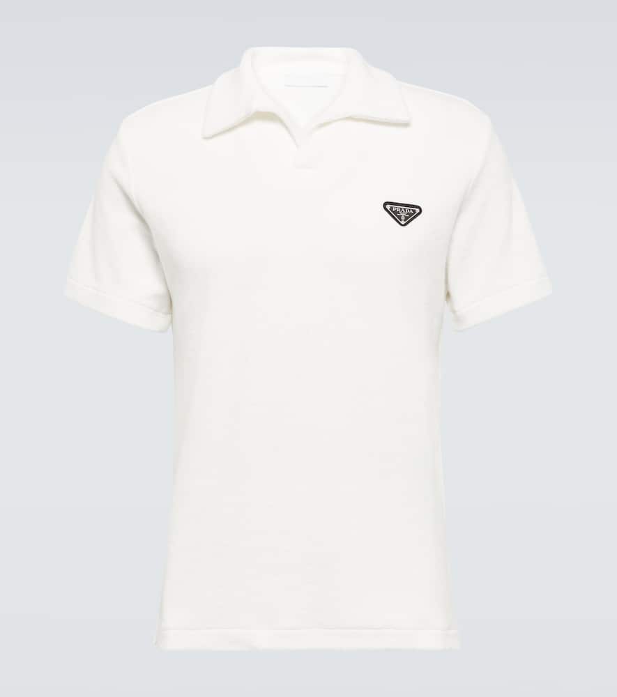 Prada Logo-embellished terry polo shirt