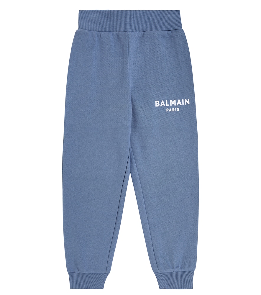BALMAIN LOGO COTTON SWEATPANTS
