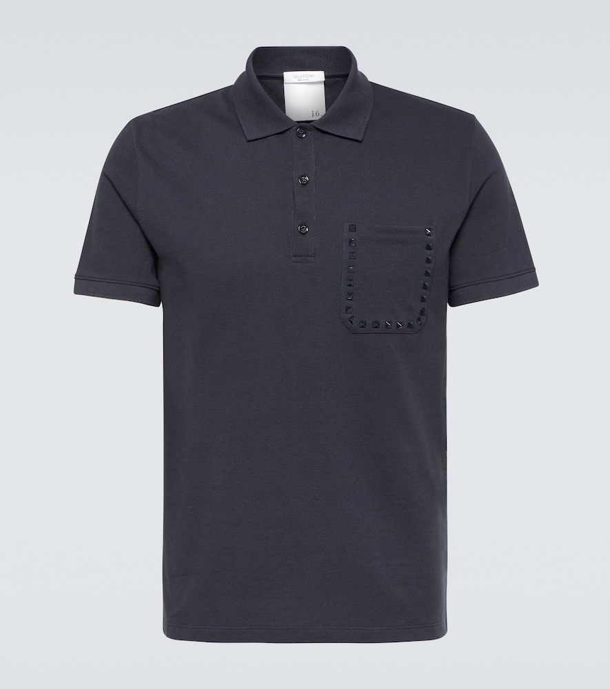 Rockstud cotton polo shirt