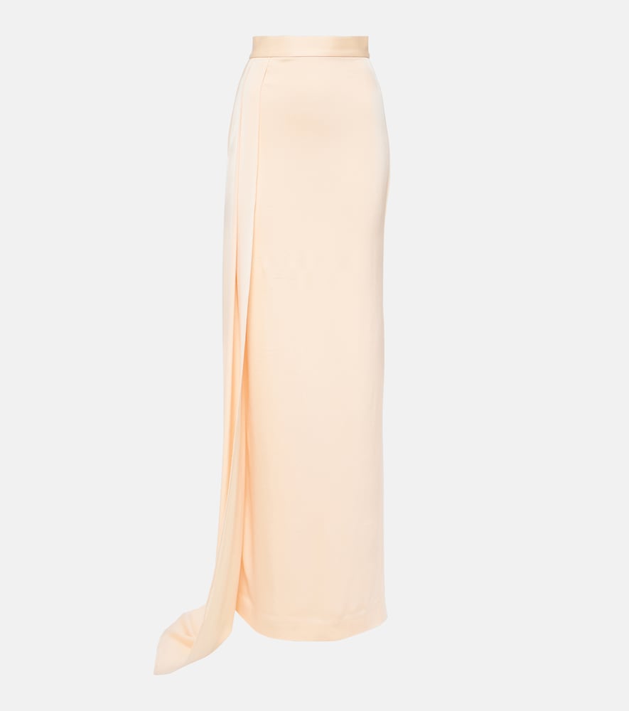Alex Perry Draped satin maxi skirt