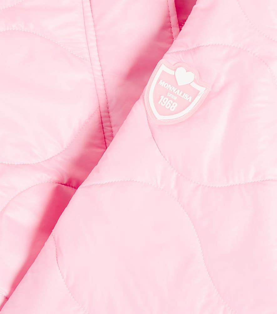 Monnalisa Extraleichter Nylon-parka In Pink